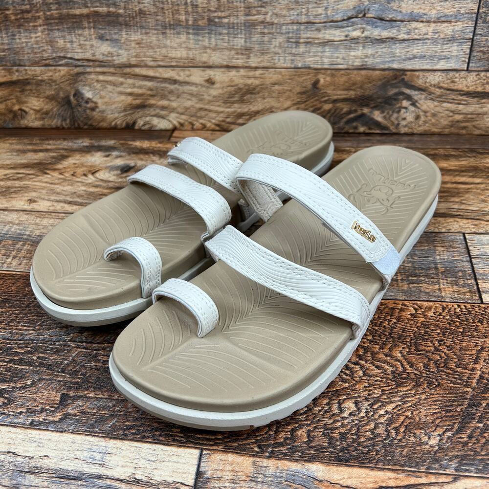 KuaiLu Beige Orthotic Slip On Slide Sandals Women's 9.5 Cushion Summer Shoes - Picture 1 of 8